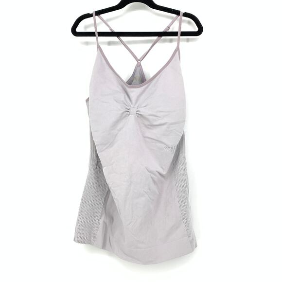 Lucy Racerback Athletic Tank Top Womens Size Large Pale Gray Lavender - Picture 1 of 6